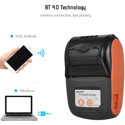 Gooprit PT-210 58mm Bluetooth Portable Thermal POS Printer