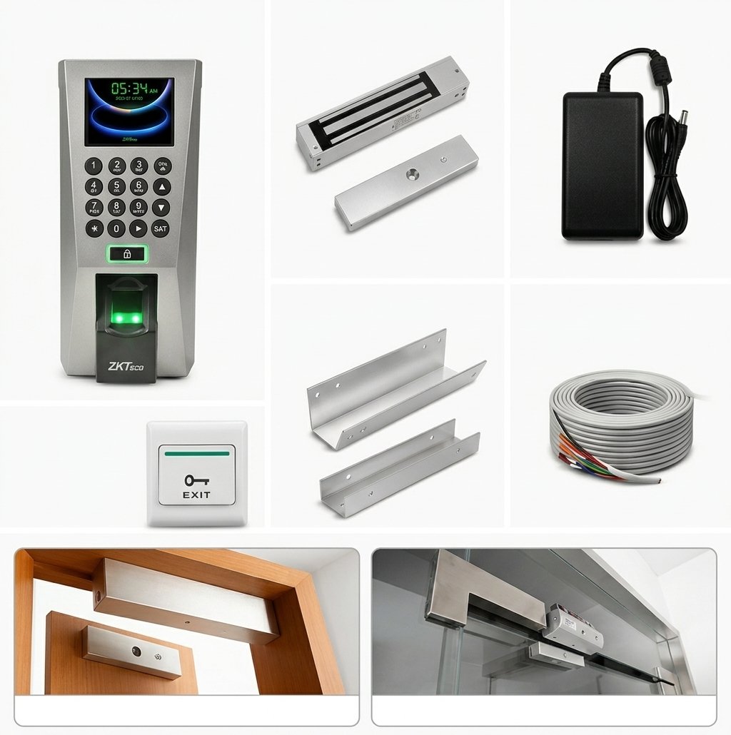 ZKTeco F18 RFID Access Control Full Package with 280KG Magnetic Lock