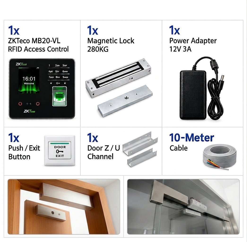 ZKTeco MB20-VL RFID Access Control Complete Solution